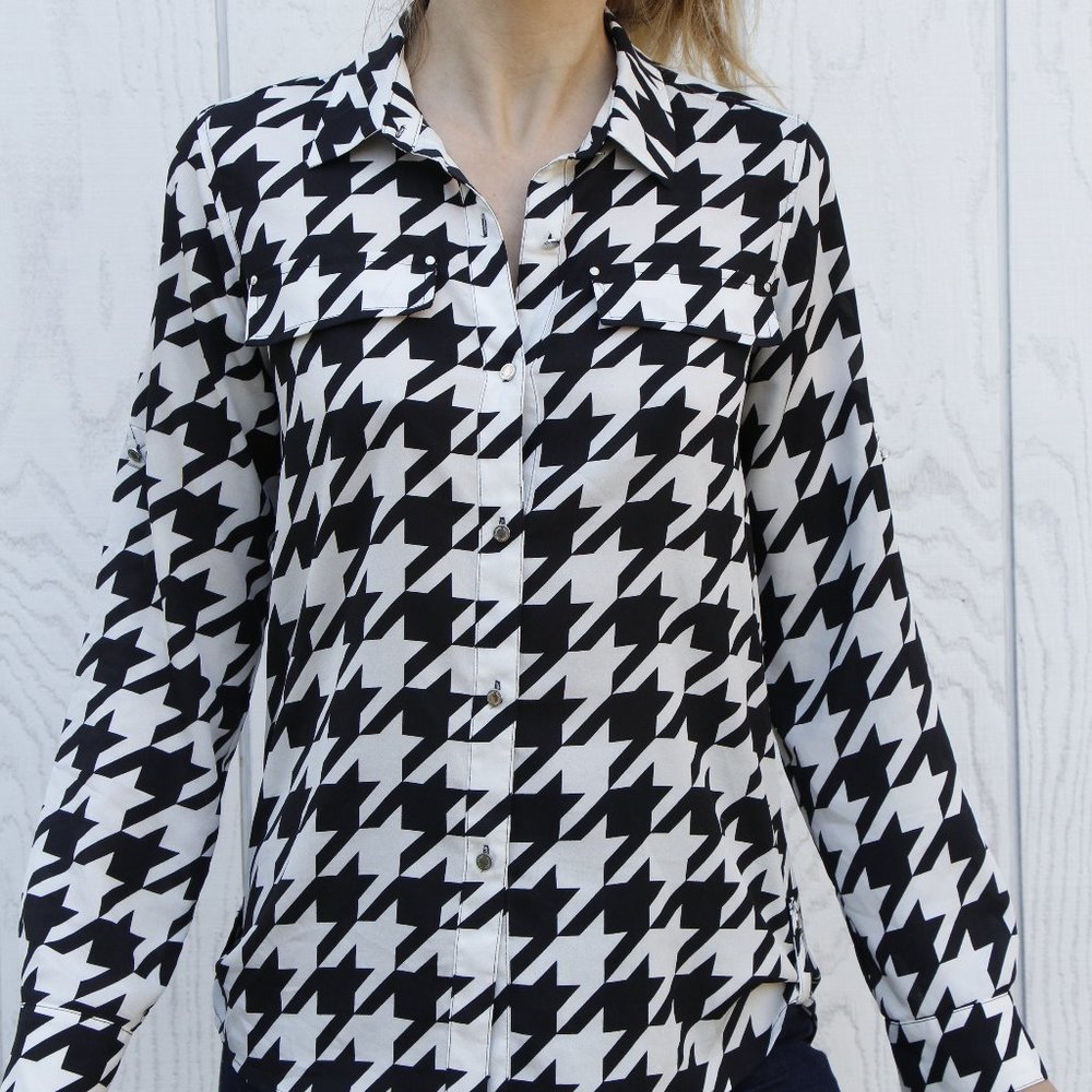 Vintage Calvin Klein Houndstooth Top - Picture 10 of 15
